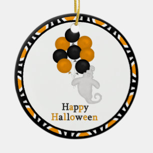 En Céramique Halloween heureux : Ornement de fantôme