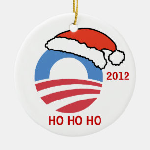 En Céramique Ho Ho Ho ornement d'Obama