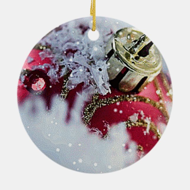 EN CÉRAMIQUE HYVAA JOULUA/BEAU ORNEMENT DE RETOUR DE FINITION (Dos)