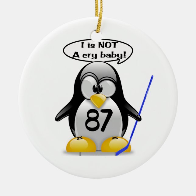 En Céramique I n'est pas un ornement d'arbre de bébé de cri (Devant)