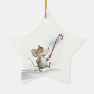 En Céramique Joyeux Mouse Moe Star Ornement