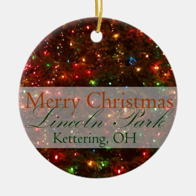 En Céramique Joyeux Noël de Kettering, ornement de l'Ohio 2015 (Devant)