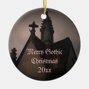 En Céramique Joyeux ornement gothique de crypte de Noël