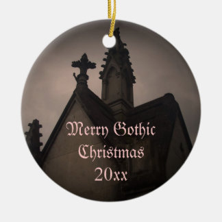 En Céramique Joyeux ornement gothique de Noël crypte
