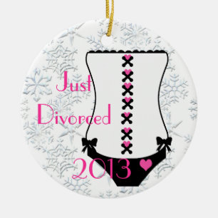 En Céramique Juste ornement divorcé de Noël de corset