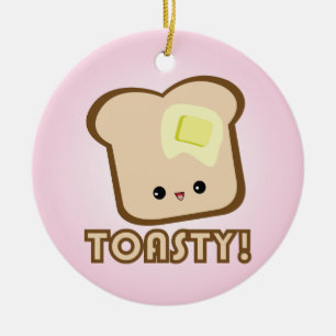 En Céramique Kawaii Toasty ! Ornement de pain grillé