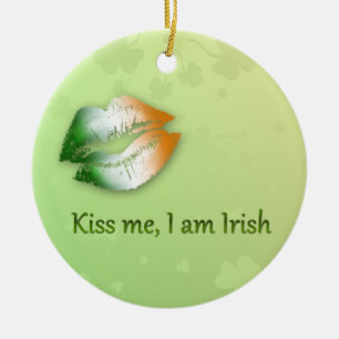 En Céramique Kiss Me I am Irish - Ornement