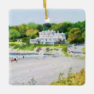 En Céramique Le Chanler à First Beach Newport RI Ornement