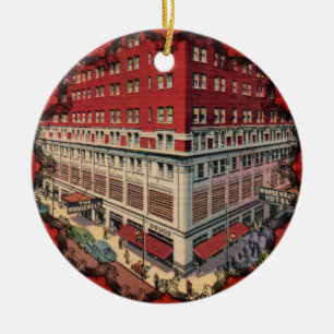 En Céramique Le Roosevelt Hotel Vintage Christmas Ornement