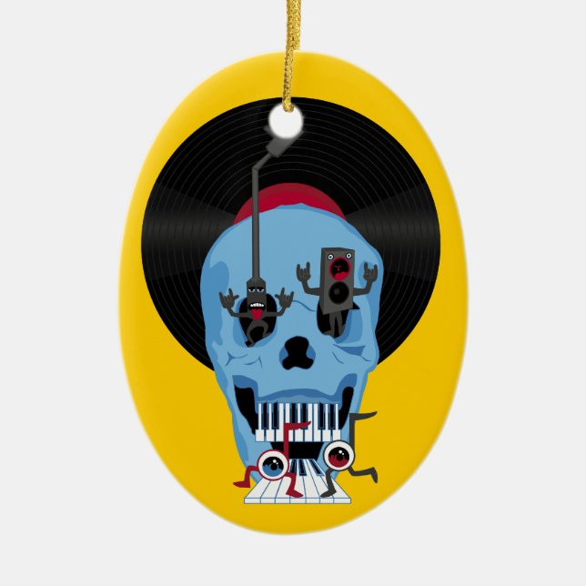 En Céramique Le vinyle vit ornement (Devant)