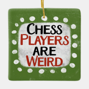 En Céramique Les Joueurs D'Échecs Sont Ornement Étrange