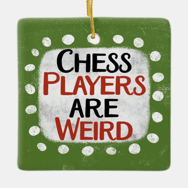 En Céramique Les Joueurs D'Échecs Sont Ornement Étrange (Devant)