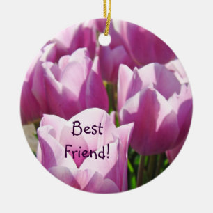 En Céramique Meilleur Ami ! décoration suspendue cadeau Fleurs