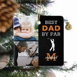 En Céramique Meilleur Papa Par Photo Monogramme Ornement cérami<br><div class="desc">Surprenez votre pro de golf avec ce joli ornement de Noël de gardiens ! Ajoutez simplement 2 (deux) images personnalisées à cette conception à partir de votre téléphone ou ordinateur et personnalisez le monogramme en changeant le nom et l'initiale.</div>