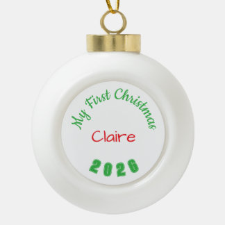En Céramique Mon Premier Noël Boule (nom plus court) -