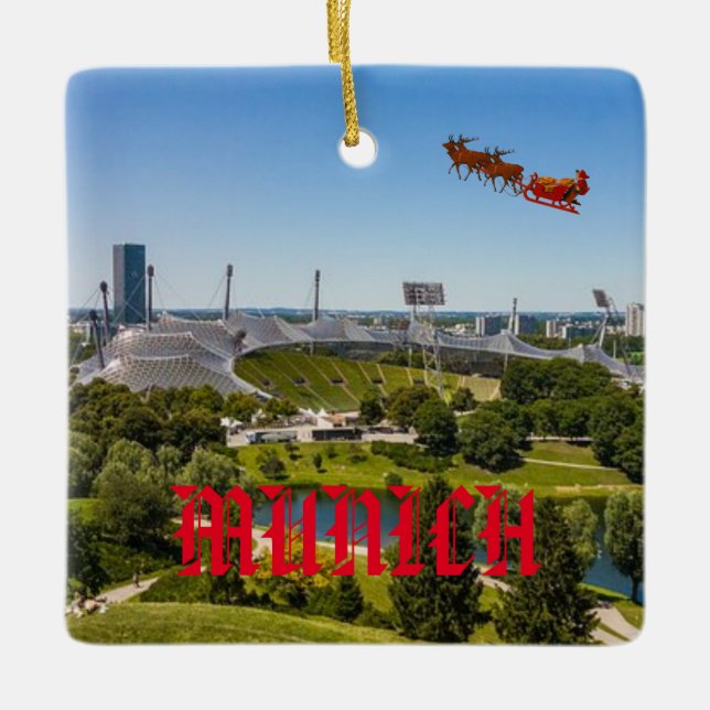 En Céramique Munich Allemagne Panoramique Ornement (Devant)