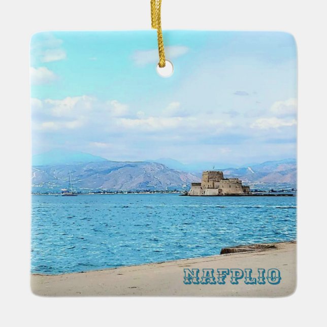 En Céramique Nafplio Grèce Souvenir Ornement (Devant)