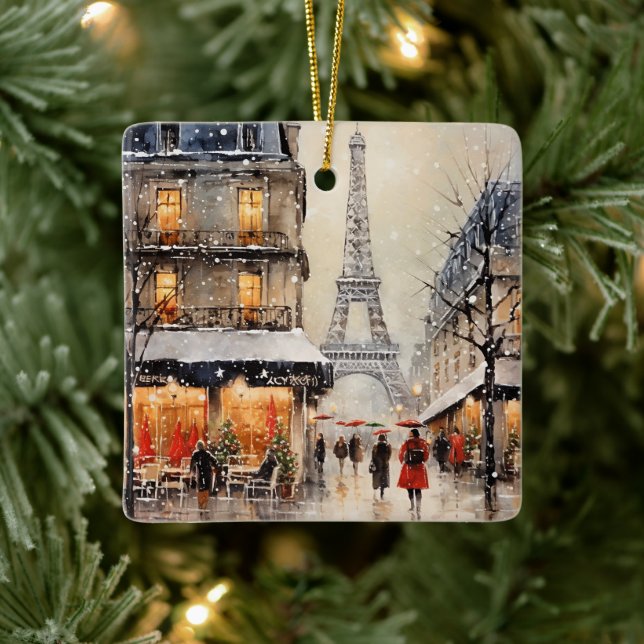 En Céramique Noël à Paris, ornement de fête, (Arbre)