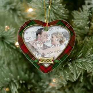 En Céramique Notre premier ornement photo Mariage de Noël