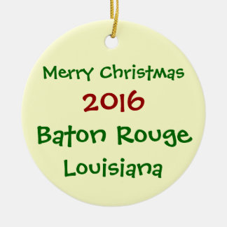 EN CÉRAMIQUE NOUVEL ORNEMENT 2016 DE NOËL DE BATON ROUGE