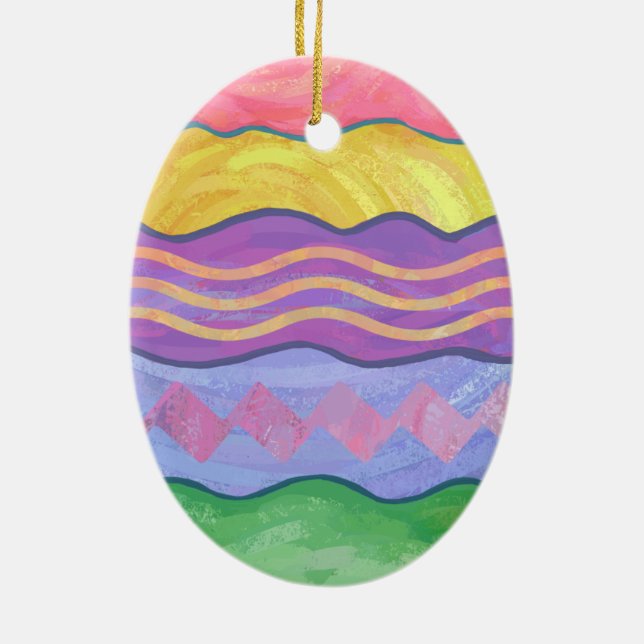 En Céramique Oeuf de Pâques 1 ornement (Dos)