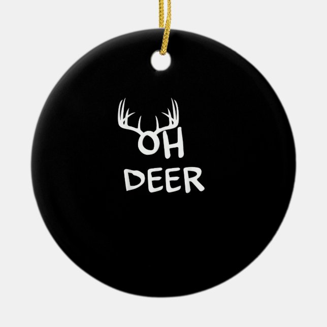 En Céramique Oh Cerf Chasseur Décoration Extérieure Rustique (Devant)