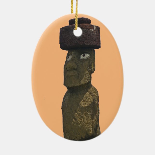 En Céramique Ornement 1 de Noël de Moai (Dos)