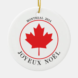 En Céramique Ornement 2014 de Noël de Montréal (Joyeux Noël)