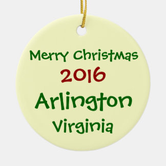 EN CÉRAMIQUE ORNEMENT 2016 DE JOYEUX NOËL D'ARLINGTON LA