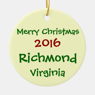 EN CÉRAMIQUE ORNEMENT 2016 DE JOYEUX NOËL DE RICHMOND LA