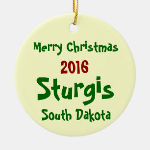 En Céramique ORNEMENT 2016 de JOYEUX NOËL de Sturgis le Dakota
