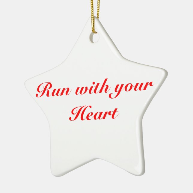 En Céramique Ornement 5K pour des coureurs, étoile de Noël (Gauche)