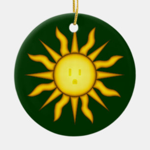 En Céramique Ornement à énergie solaire de Glyph de Sun