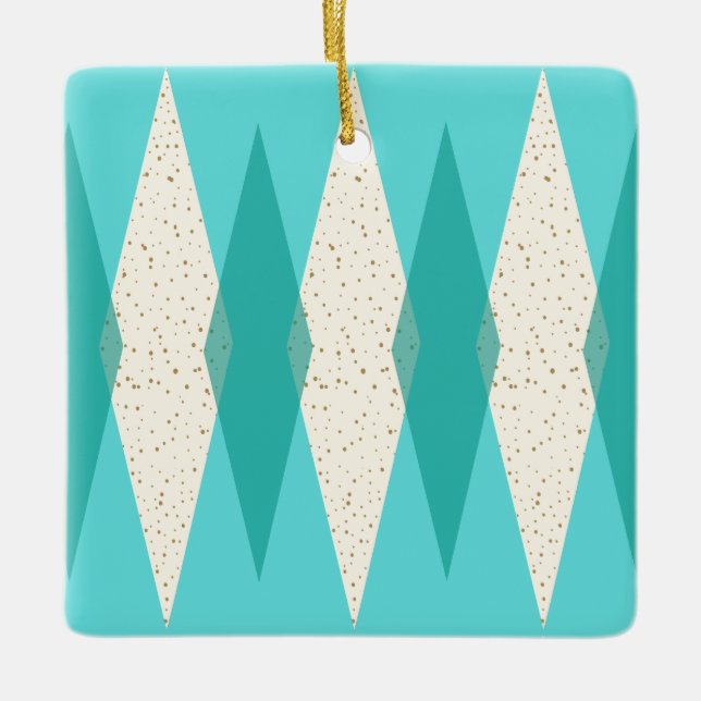 En Céramique Ornement à motifs de losanges moderne de Noël de (Devant)