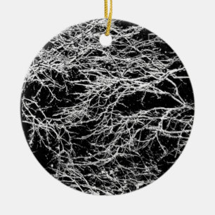 En Céramique Ornement 'Abstrait hivernal'