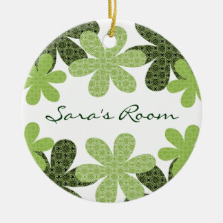 En Céramique Ornement Affichette de porte de fleurs à motifs lu