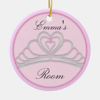 En Céramique Ornement Affichette de porte princesse rose
