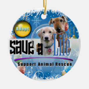 EN CÉRAMIQUE ORNEMENT ANIMAL DE NOËL DE DÉLIVRANCE DE SOUTIEN