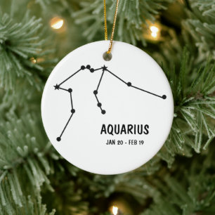 En Céramique Ornement Aquarius