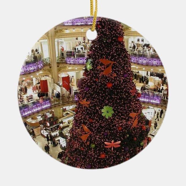 En Céramique Ornement Arbre de Noël Paris Lafayette (Devant)