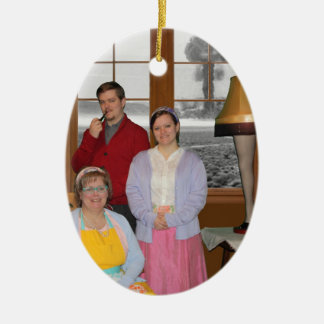 En Céramique Ornement atomique drôle de Noël de famille