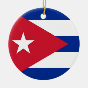 En Céramique Ornement avec drapeau de Cuba