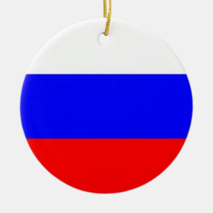 En Céramique Ornement avec drapeau de la Russie