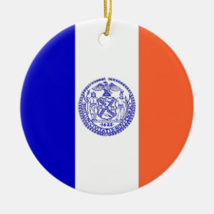 En Céramique Ornement avec drapeau de New York