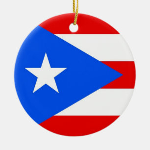 En Céramique Ornement avec drapeau de Porto Rico