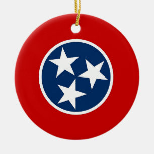 En Céramique Ornement avec drapeau du Tennessee
