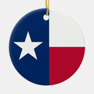 En Céramique Ornement avec drapeau du Texas