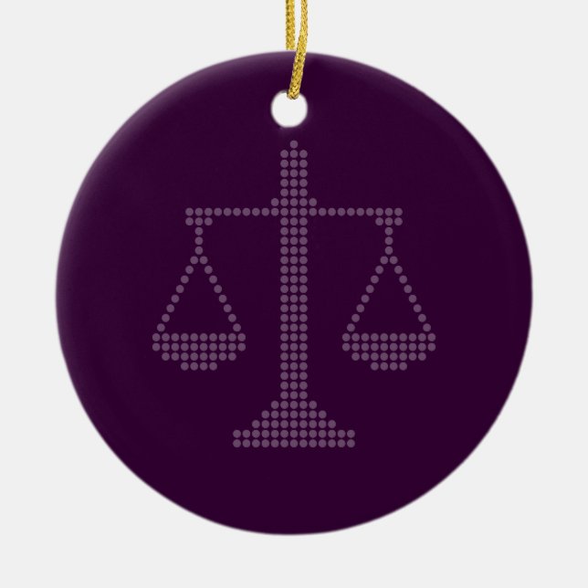 En Céramique Ornement avec échelles de justice (Devant)