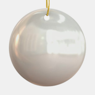 En Céramique Ornement blanc brillant de boule