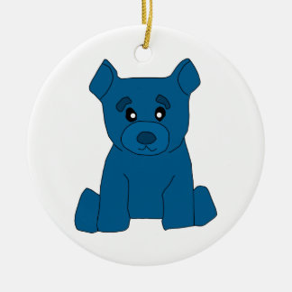 En Céramique Ornement bleu d'ours